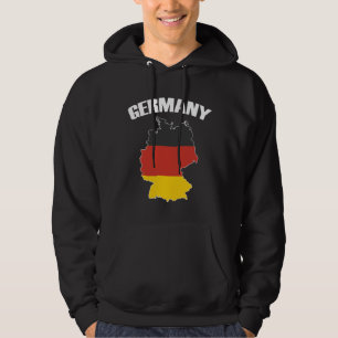 Germany Map - German Flag - Deutschland Travel Hoodie