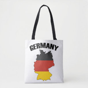 Germany Map - German Flag - Deutschland Travel Tote Bag