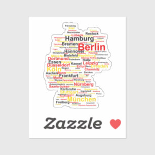 Germany Map Silhouette Towns Cities Flag Berlin Tr