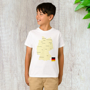 Germany Map with States and Capitals T-Shirt