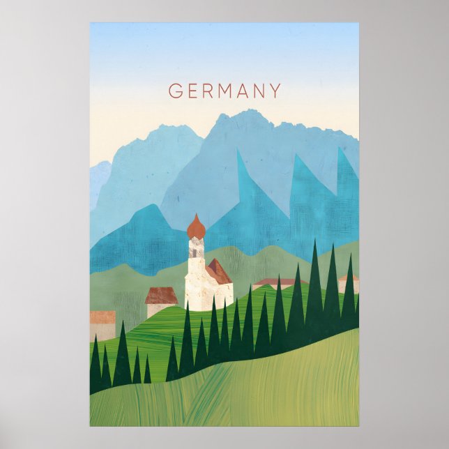 Germany Minimal Travel Poster (Front)