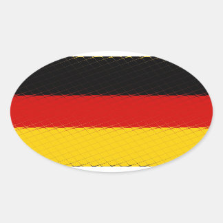 Germany National Flag Oval Sticker
