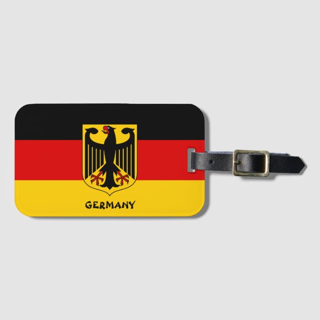 Germany National Flag Patriotic Luggage Tag (Front Horizontal)