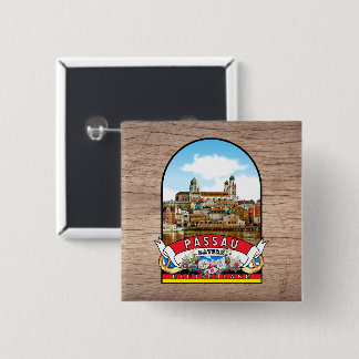 Germany Passau Vintage souvenir 15 Cm Square Badge