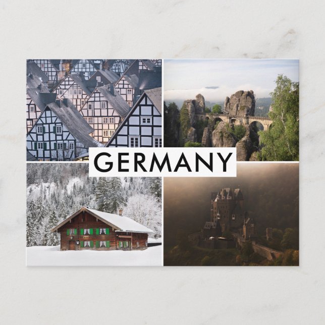 Germany photography collage postcard (Front)