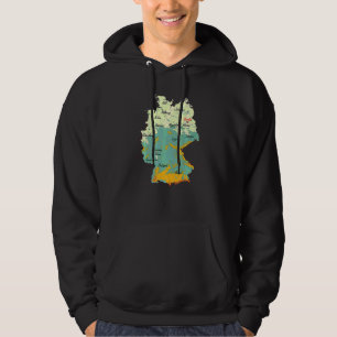 Germany Physical Map With The Capitals And The Maj Hoodie
