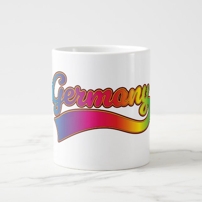 Germany Rainbow logo Large Coffee Mug (Front)