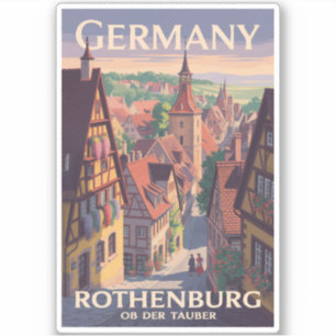 Germany Rothenburg ob der Tauber Illustration Art