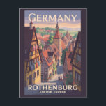 Germany Rothenburg ob der Tauber Illustration Art Postcard<br><div class="desc">Germany is a diverse and historic European destination,  offering everything from the bustling cities of Berlin and Munich to the fairytale landscapes of the Bavarian Alps and the Rhine Valley.</div>
