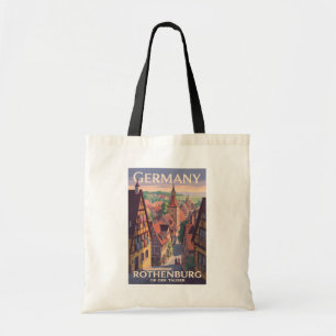 Germany Rothenburg ob der Tauber Illustration Art Tote Bag