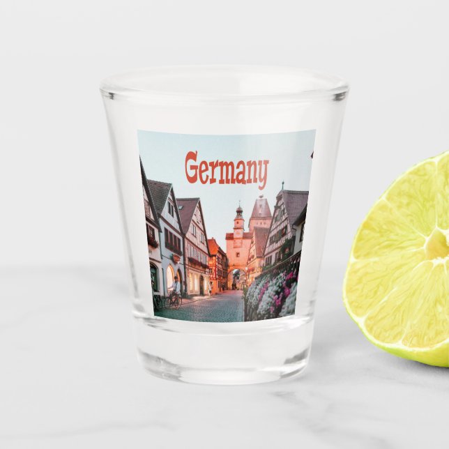 Germany Row Houses Shot Glass (Front)