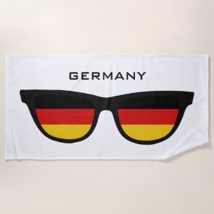 GERMANY Shades custom text beach towel