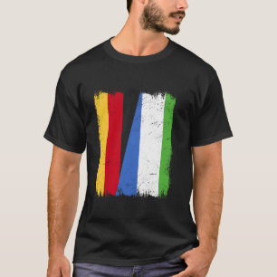 Germany Sierra Leone Half Flag German Sierra Leone T-Shirt