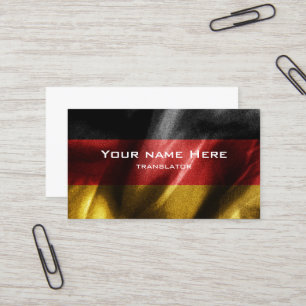 Germany silk flag business card