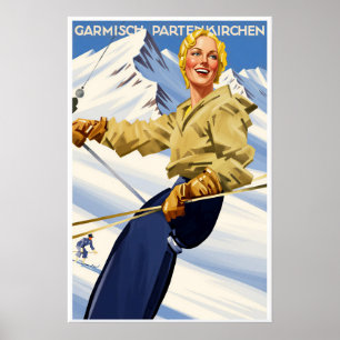 Germany Ski Poster
