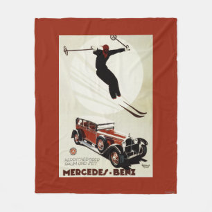 Germany - Skier Jumping Fleece Blanket