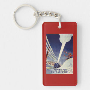 Germany - Skiing in the Black Forest Key Ring