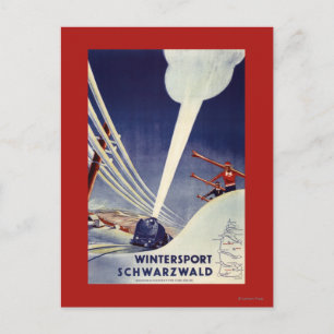 Germany - Skiing in the Black Forest Postcard