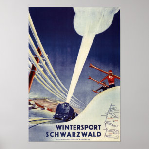 Germany - Skiing in the Black Forest Poster