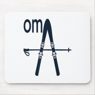 Germany skiing skier oma german grandma mouse mat