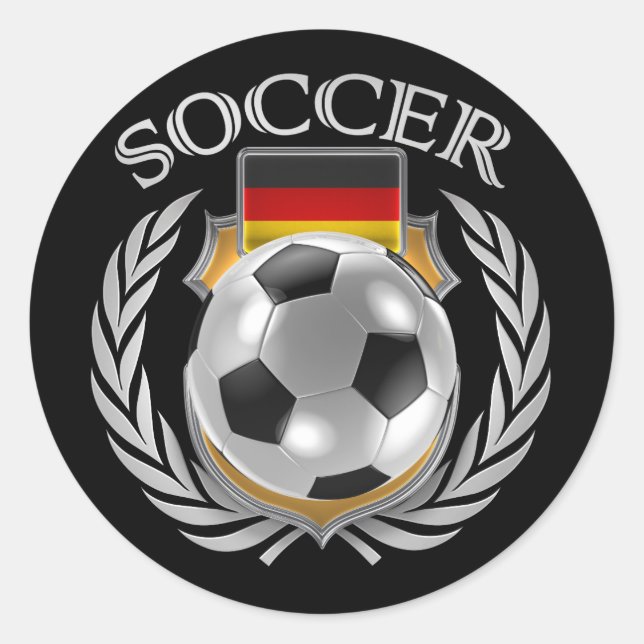 Germany Soccer 2016 Fan Gear Classic Round Sticker (Front)