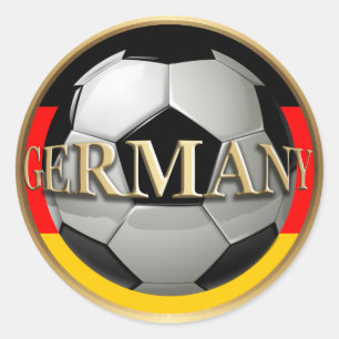 Germany Soccer Ball Classic Round Sticker