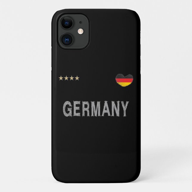 Germany Soccer Football Fan Shirt Heart Case-Mate iPhone Case (Back)