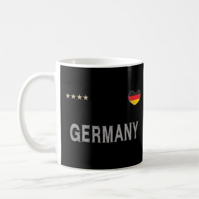Germany Soccer Football Fan Shirt Heart Coffee Mug (Left)