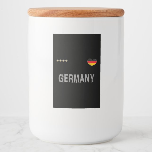 Germany Soccer Football Fan Shirt Heart Food Label (Front)