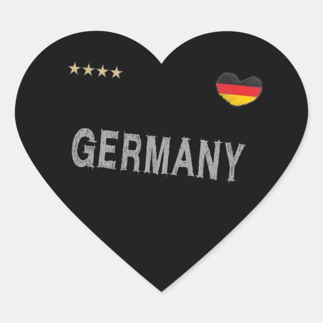 Germany Soccer Football Fan Shirt Heart Heart Sticker (Front)