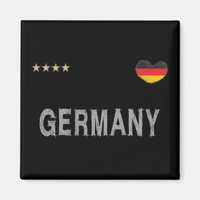 Germany Soccer Football Fan Shirt Heart Magnet (Front)