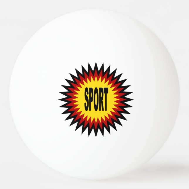 GERMANY SPORT 3Star White Ping Balle Ping Pong Ball (Front)
