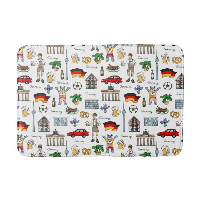 Germany | Symbols Pattern Bath Mat (Front)