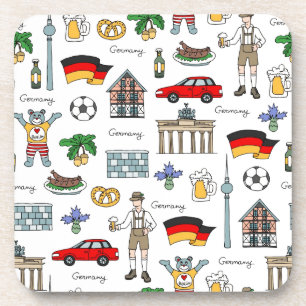 Germany Symbols Pattern Coaster
