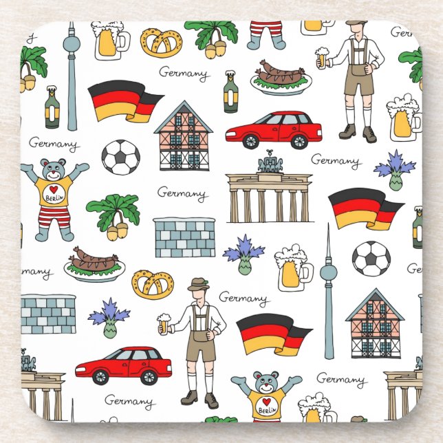 Germany | Symbols Pattern Coaster (Front)