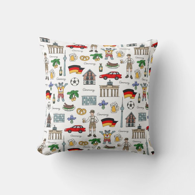 Germany | Symbols Pattern Cushion (Front)