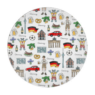Germany   Symbols Pattern Cutting Board