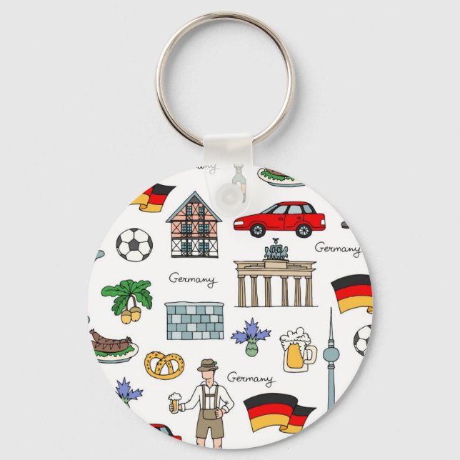 Germany | Symbols Pattern Key Ring (Front)