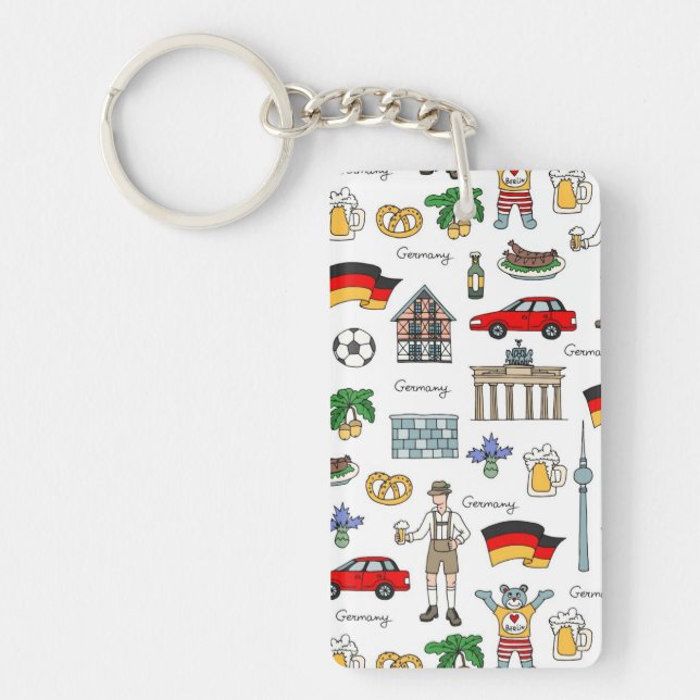 Germany | Symbols Pattern Key Ring (Front)