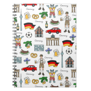 Germany Symbols Pattern Notebook