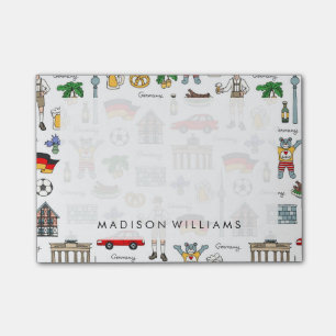 Germany Symbols Pattern Post-it Notes