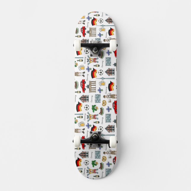 Germany | Symbols Pattern Skateboard (Front)