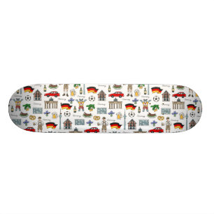 Germany   Symbols Pattern Skateboard