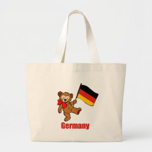 Germany Teddy Bear Large Tote Bag