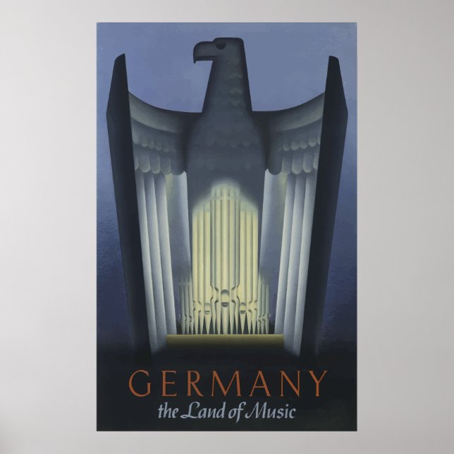 Germany, The Land of Music Vintage Travel Poster (Front)
