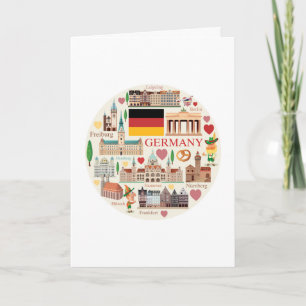 Germany Travel Icons Card