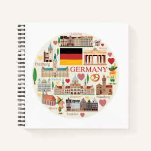 Germany Travel Icons Notebook