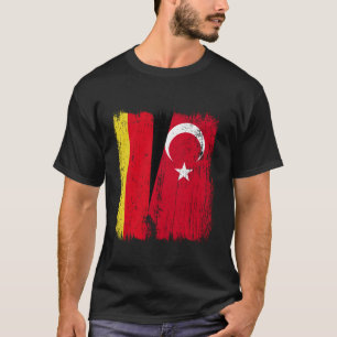 Germany Turkey Half Flag Turkiye German Turkish He T-Shirt