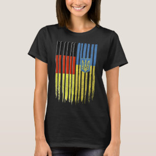 Germany Ukraine German Ukrainian Flag Trident T-Shirt