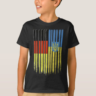Germany Ukraine German Ukrainian Flag Trident T-Shirt
